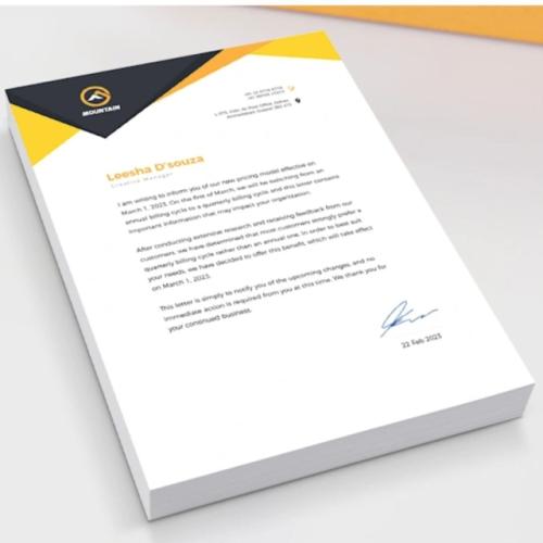 Letter Pad A4 100 Sunshine LOS